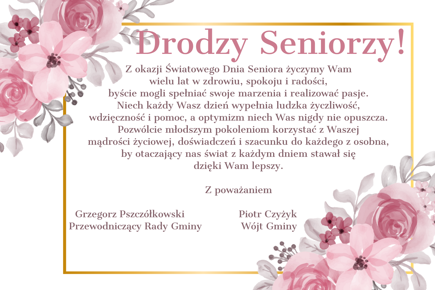 Życzenia z&nbsp;okazji dnia seniora