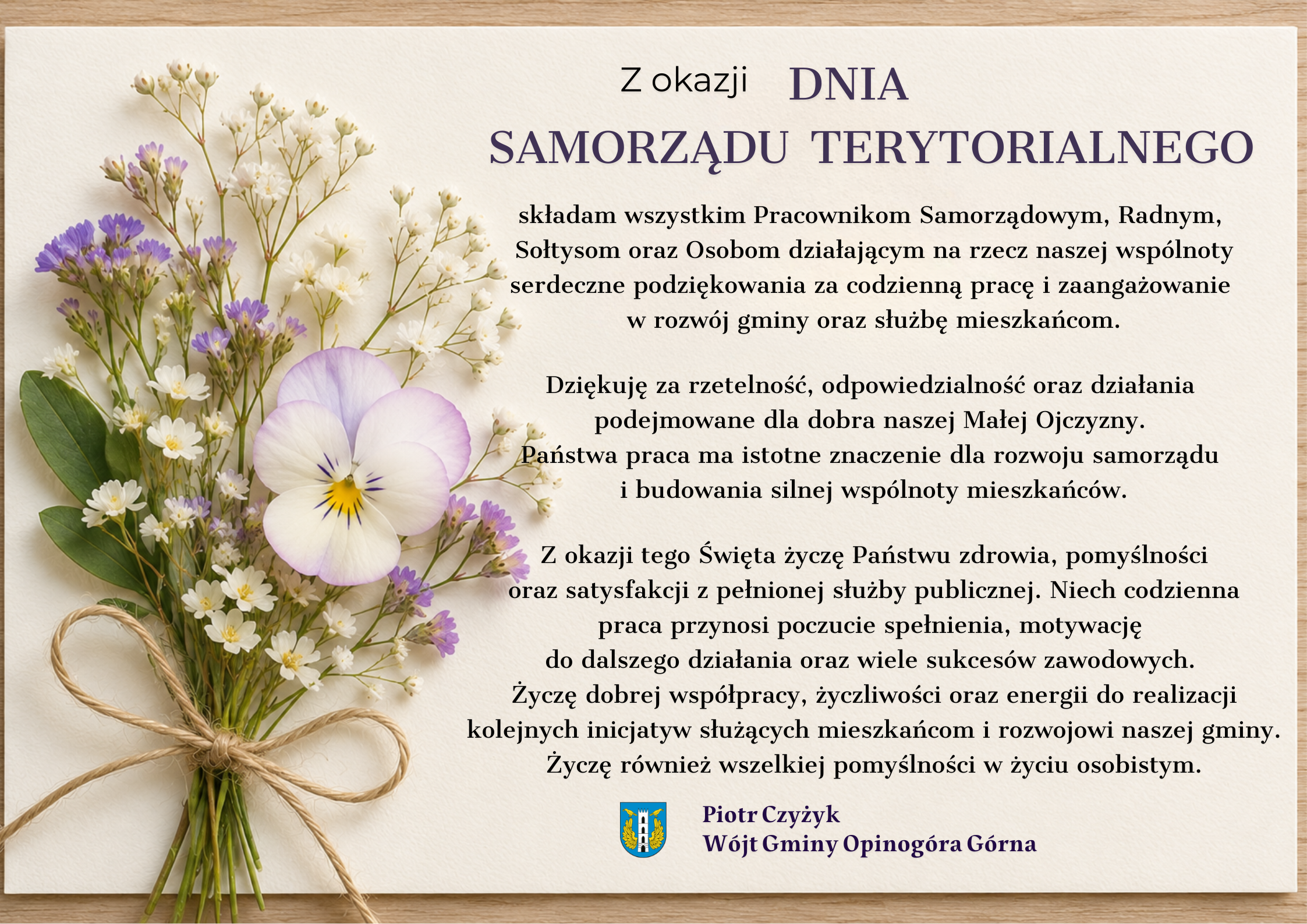 Życzenia z&nbsp;okazji Dnia Samorządu Terytorialnego