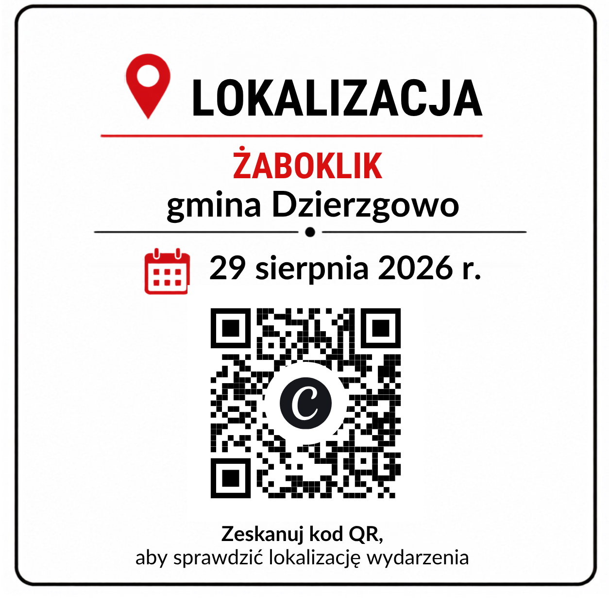 Kod QR z&nbsp;lokalizacją pikniku.